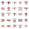 50 Feminist Uterus Floral Graffiti Stickers Decorate Suitcase Pen Guitar Notebook Waterproof Explosive