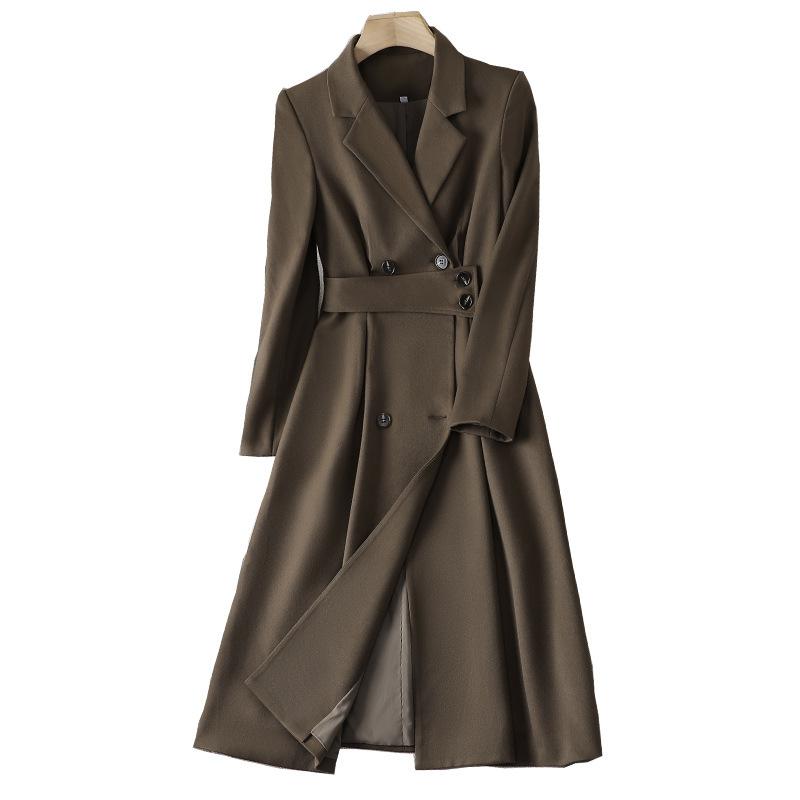 Caffè Albicocca Nera Ufficio Donne Formale Donna Manica Lunga per Autunno Inverno Abbigliamento da Lavoro Business