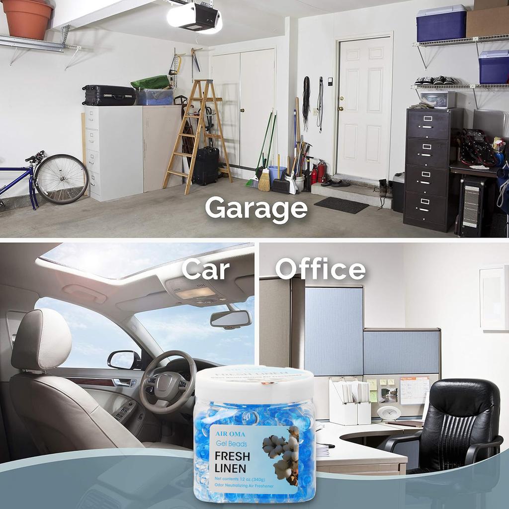 340g Odor Eliminator Gel Beads - Air Freshener - Eliminates Odor In Bathrooms, Cars, Boats, RVs & Pet Areas