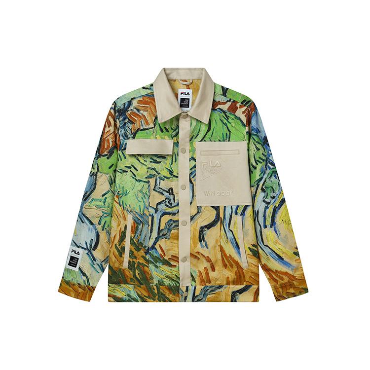 

New FILA Vincent Van Gogh Jackets Men s All Over Print F11M228704F-ZA XL