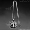Hollow Tree of Life Stainless Steel Pendant Necklace for Women Men Gold Silver Color Plant Amulet Chain Necklaces Jewelry Gift