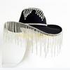 49MD Female Rhinestones Tassels Cowgirl Cap Summer Music Festival Hat Street Cap