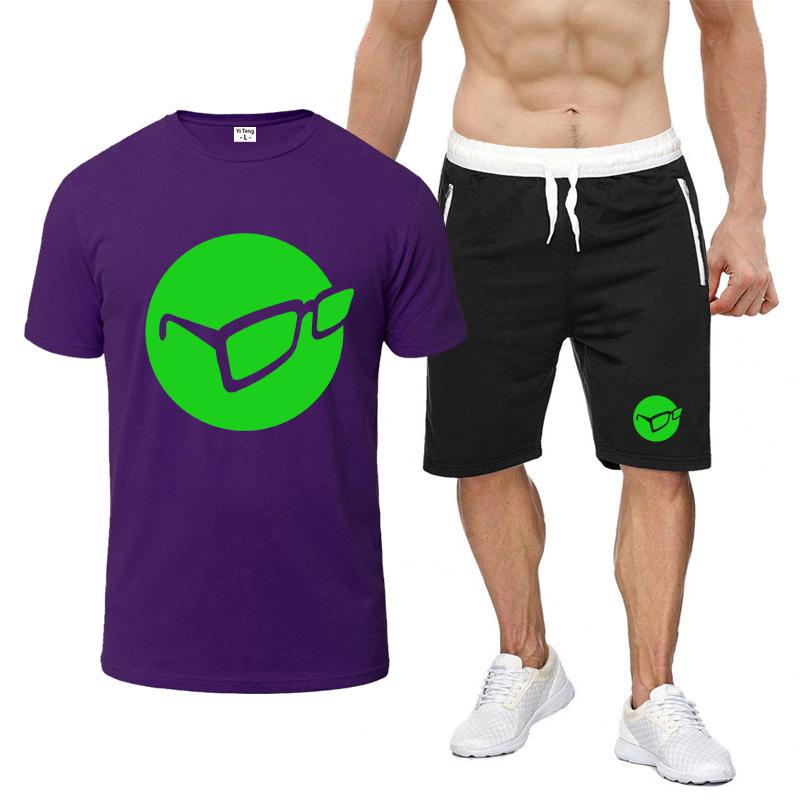 Korda Inspired Tribute Print 2025 Men's New Summer Nine-color Short-sleeved T-shirt+ Sports Pants Thin Breathable Suit