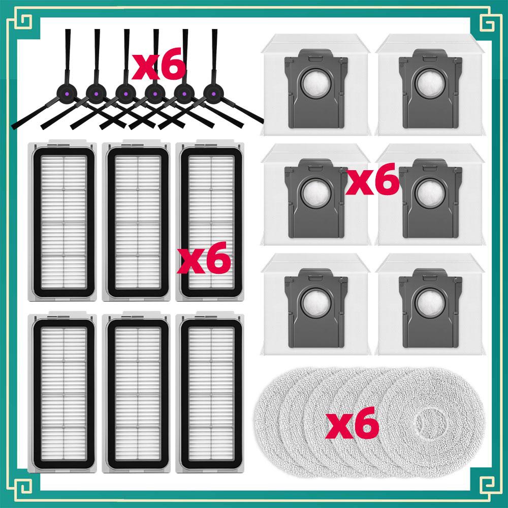 Fit For  Cecotec Conga X70 Robot Vacuum Cleaner Spare Parts Main Roller Side Brush Dust Bag Filter Mop Cloth Accessories