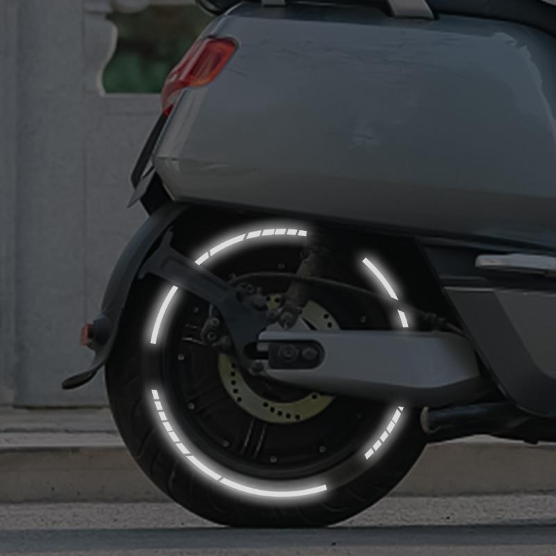 18Inch Wheel Reflective Sticker Motorcycle Wheel Broken Section Reflective Sticker Car Motocross Bike Wheel Hub Reflective Strip