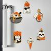 Decorative Magnets for Metal Surfaces 6 Pcs Halloween Refrigerator Magnets, Grim Reaper Pumpkin Skull Ghost Spooky Decor Home Reusable Magnetic