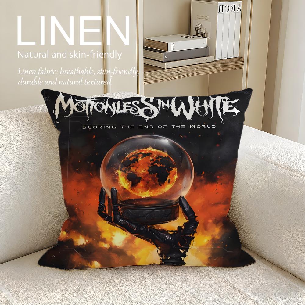 Music Motionless In White Cushion Cover Pillowcase Set Pcs x x Breathable Washable Sofa Cushion Cover