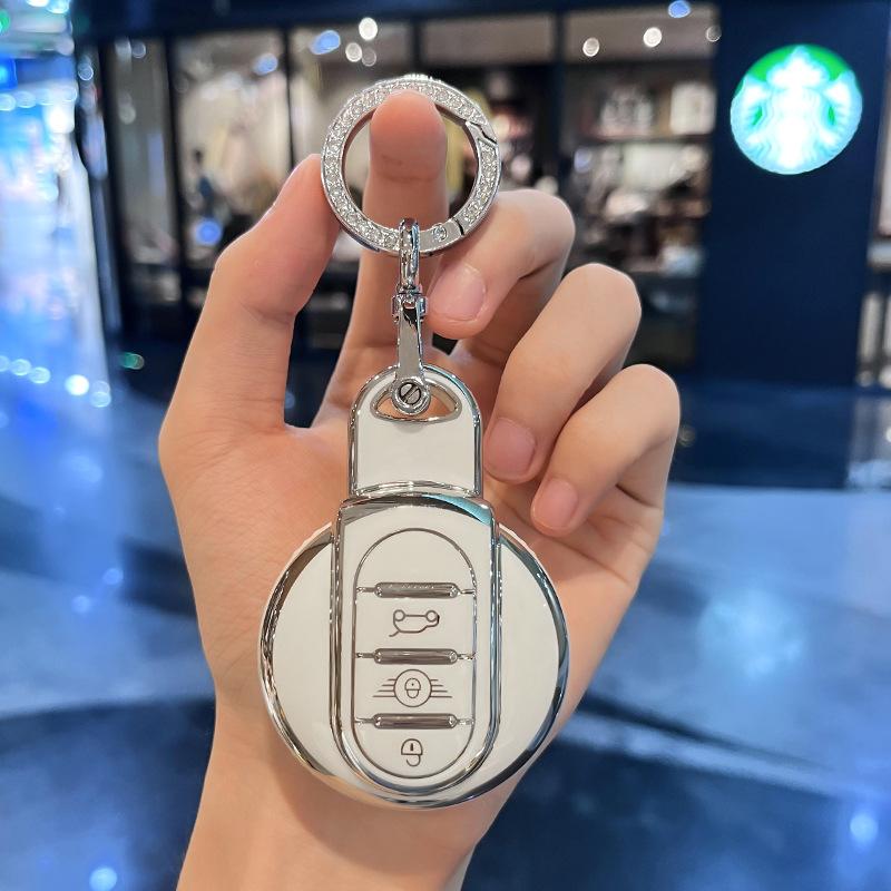 TPU Remote Smart Car Key Case Cover for BMW Mini Cooper F54 F55 F56 F57 F60 Protector Holder Fob Bag Keychain Accessories
