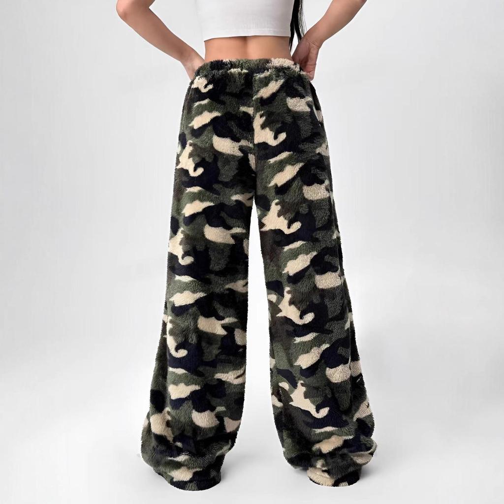 2025 Leopard Print Wide-Leg Casual Long Pants for Women - European & American Trend