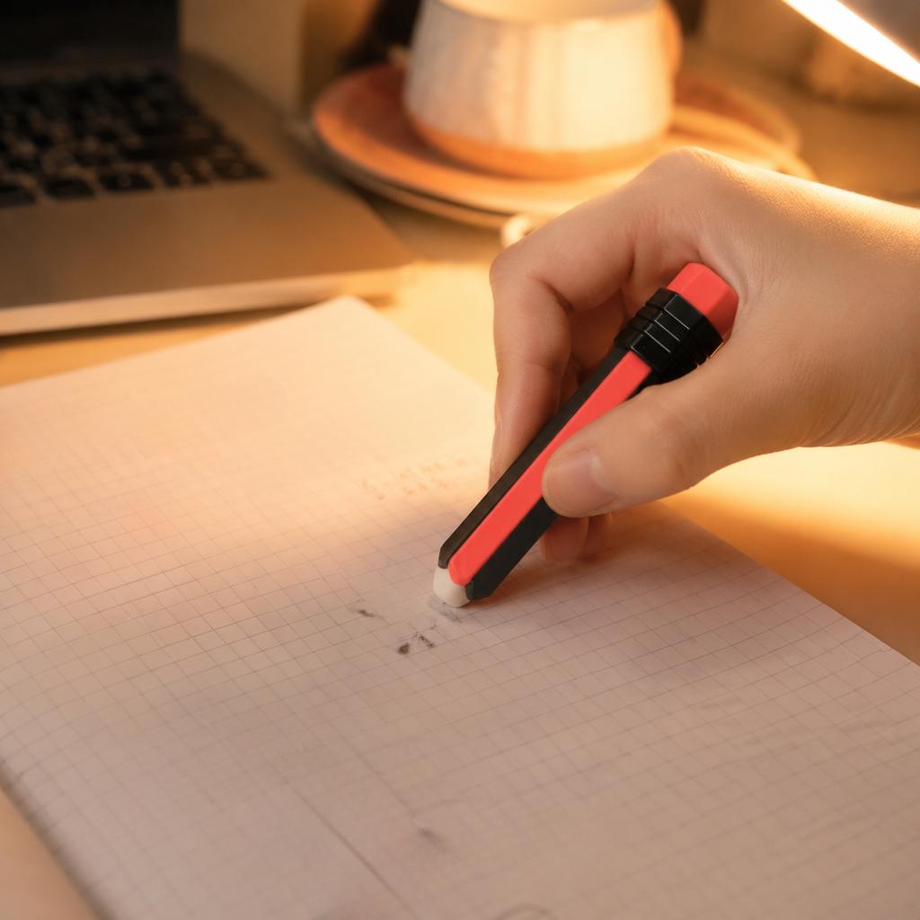 Red and Black Pencil with Eraser - 3 Pack