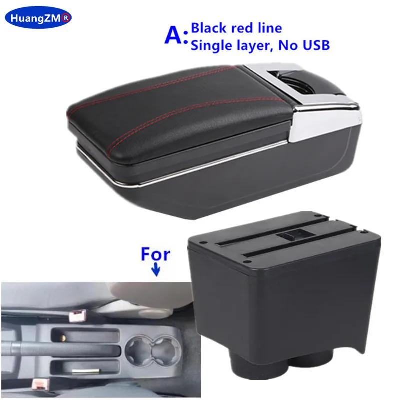 For Volkswagen Polo Armrest Box For VW Polo 9N 3 Mk4 Car Armrest Box 2002-2009 Interior Retrofit Storage Box Car Accessories