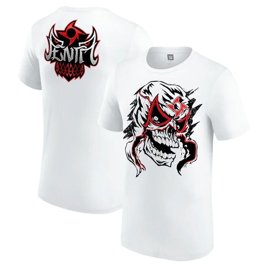 WWE Penta Mask T-shirt Summer Wrestling Competition Sports Men's and Women's Short Sleeve White Children's T-shirt Top 2025 New