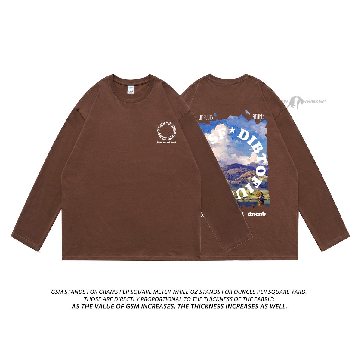 

Privathinker Oil Painting Men T-shirts Fashion Autumn New Long Sleeve Clothing Hip Hop Streetwear Male Top Casual Cotton Tees XL