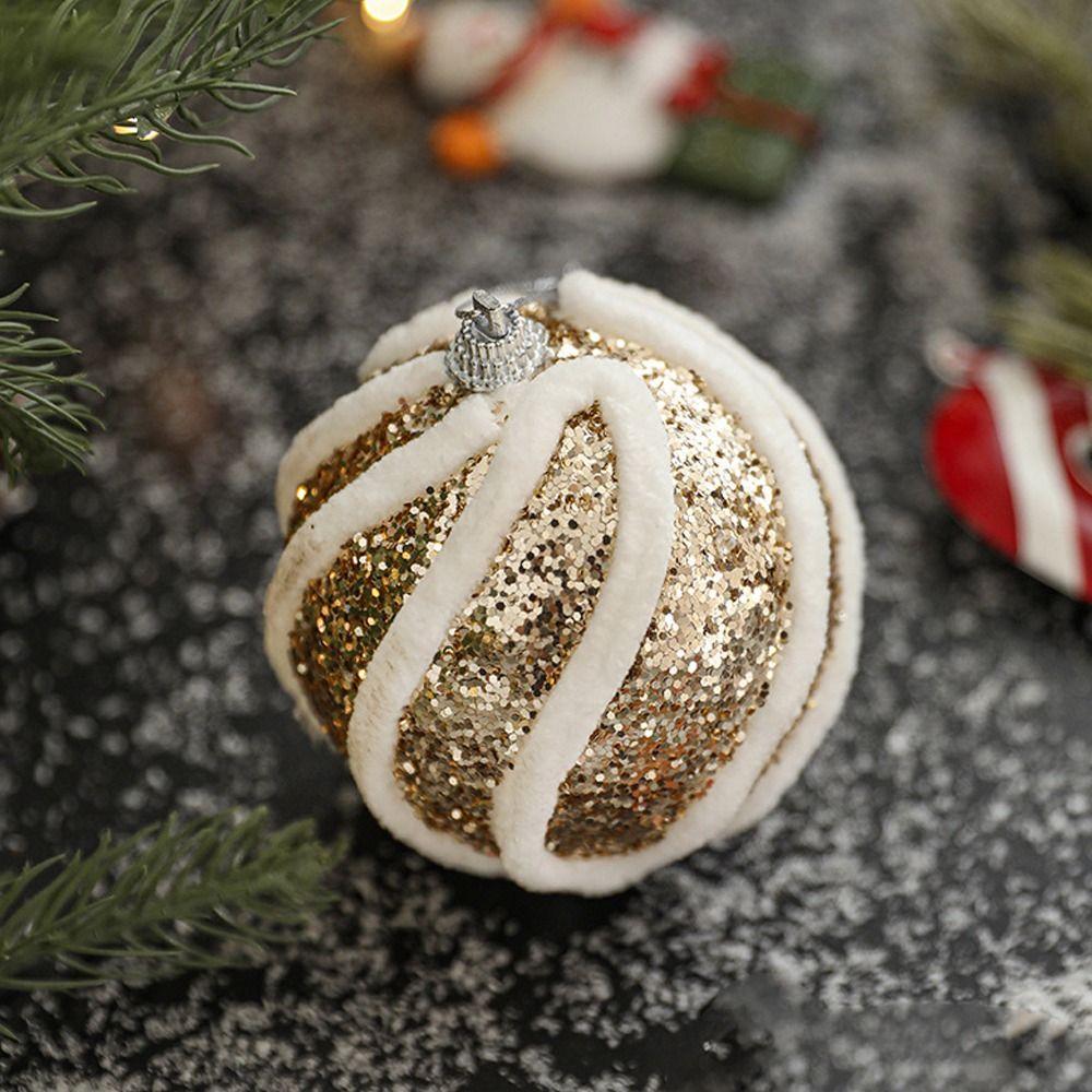 8cm Sequins Christmas Ball Pendant Cartoon Merry Christmas Tree Decor  Hotel Office Decor