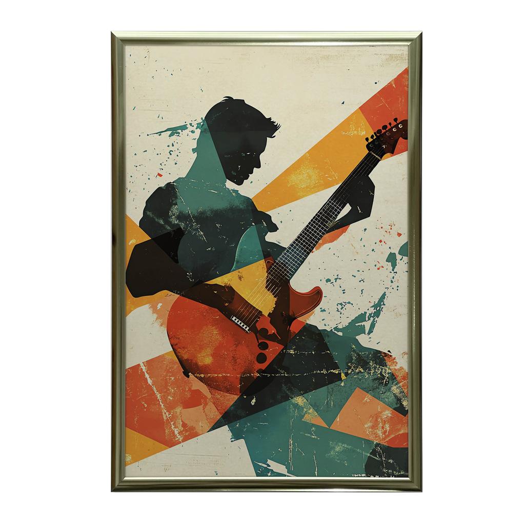 Plakat Muzyczna Pasja Plakat Muzyczna Pasja, 70X100 Cm, Rama Drewniana Jasny Dąb, Papier Matowy 230 Gsm