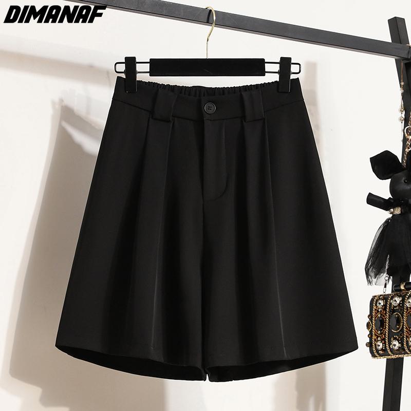 DIMANAF 2022 Plus Size letnie spodenki spodnie wysokiej talii damskie luźne dorywczo kobiece spodnie typu casual spodnie podstawowe spodnie 5XL