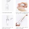 Clear Refillable Vacuum Airless Cream Pump Bottle, Empty Travel Airless Cosmetic Container, Portable Makeup Lotion Dispenser Bottle