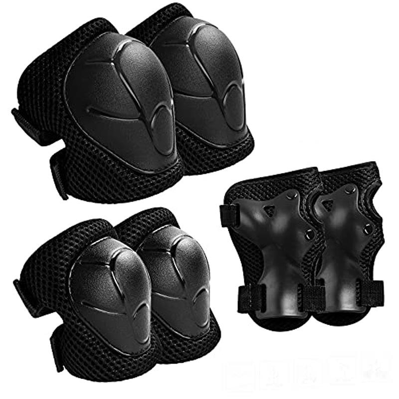 Kids' Six-Piece Protective Gear Set: Knee Pads & Wrist Guards for Balance Bike, Skiing, Skating