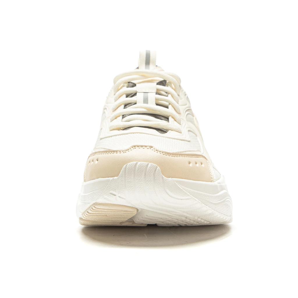 Li Ning Sports Lifestyle Series Synthetic Leather Classic Casual Low Top Dad Shoes Men sneakers Beige AGCV433-2