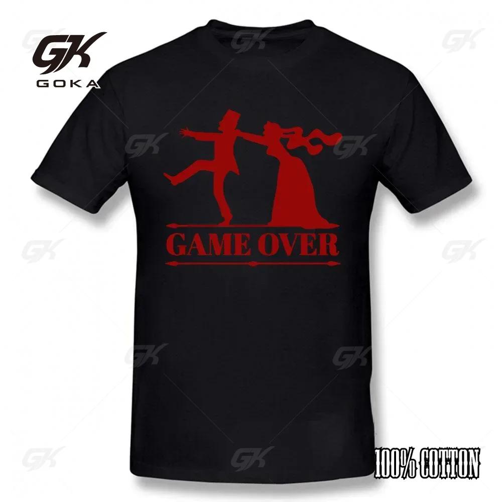 

Game Over Bride Groom Bachelor Party Cotton T Shirt Funny Short Sleeve Mens Clothing Tops Vintage Unisex Tees Hip Hop T Shirts 4XL