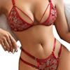 Weiblicher sexy Spitzen-BH, nahtlose Unterwäsche, Bralette, Dessous, ultradünner BH und Slip-Sets