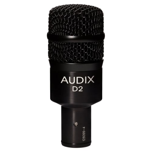 AUDIX D2 Dynamic Microphone for Recording Toms, Congas, Drums, Brass, and Other Instruments, Supercardioid, Black