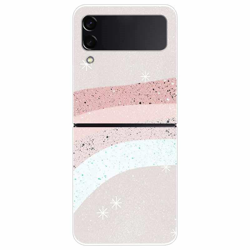 

For Samsung Z Flip4 Case Marble Clear Tansparent Hard PC Cover For Samsung Galaxy Z Flip 4 3 5G Case Foldable Coque Fundas Flip3 Z Flip