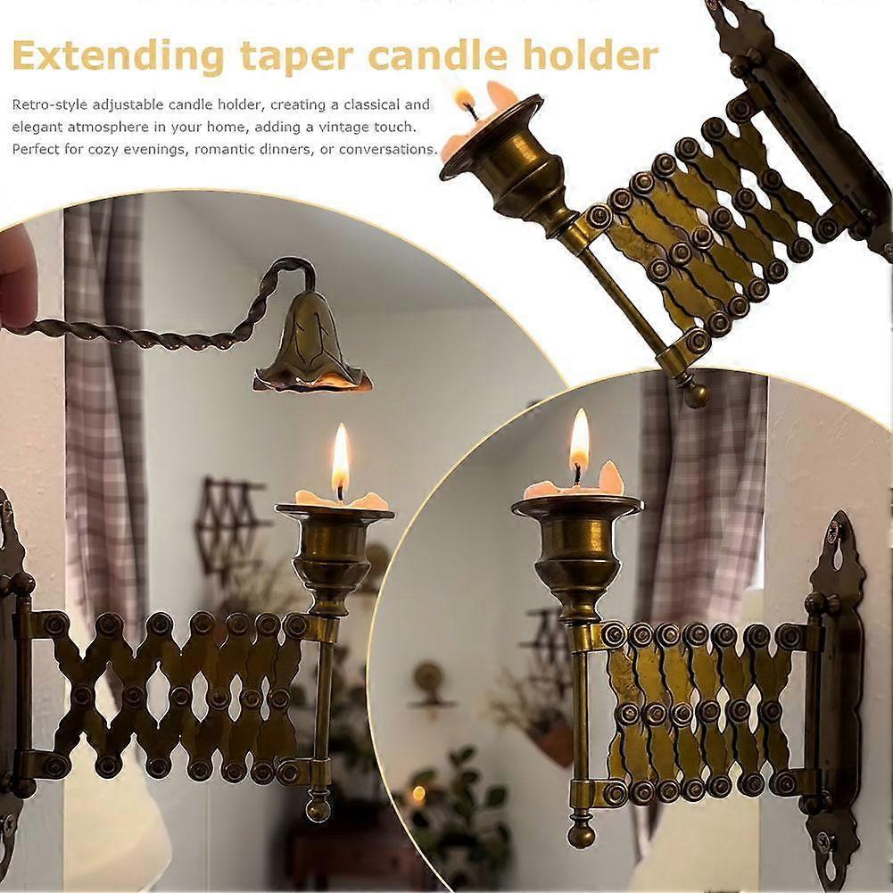 Extending Taper Candle Holder, Vintage Expanding Taper Candle Holder Antique