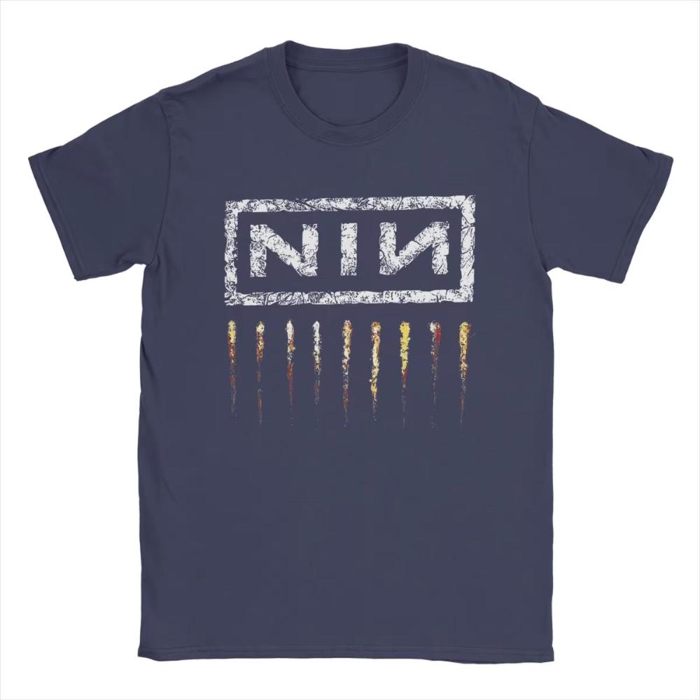 Nine Inch Nails NIN Men's Women Printed T Shirts Fashion Tee Shirt Short Sleeve Round Neck T-Shirts Cotton Birthday Gift Clothes