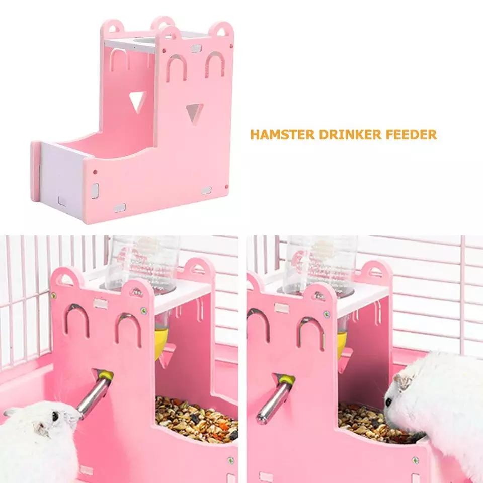 Hamster Automatischer Tränke 2 in 1 Futterspender Hamster Niedlicher Mini Futterspender Hängender Futternapf Futterspender Meerschweinchen Eichhörnchen Zubehör