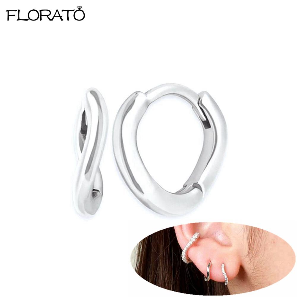925 Sterling Silver Needle Luxury 18K Gold-color Hoop Earrings for Women Fashion Zircon Earrings Wedding Fine Jewelry Wholesale