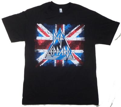 DEF LEPPARD - Bandiera britannica vintage - T-SHIRT SML-XL-2XL T-shirt nuova di zecca