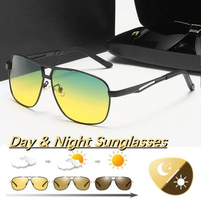 Lunettes de soleil de mode à vision nocturne unisexes pour l'extérieur jour et nuit UV400 polarisées pour hommes pour la conduite lunettes de soleil photochromiques