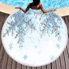Weihnachten Runder Strandtuch Girly Romantisches Schneeflocken Handtuch Kreis Prinzessin Winter Stranddecke Weiche Poolhandtücher Picknickmatte