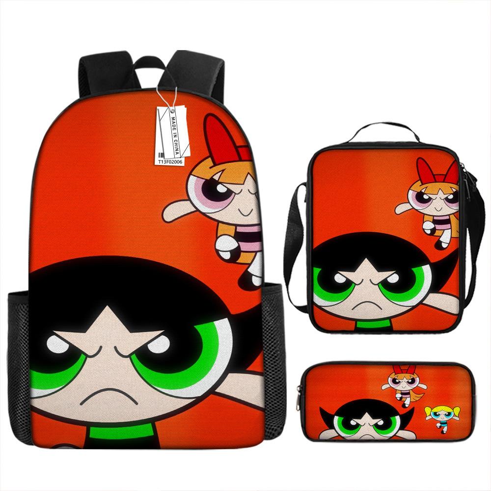 Zaino Cartone Animato Anime Poliziotta Volante Stampa Digitale Zaino Scolastico Studente Borsa a Tracolla Obliqua Astuccio