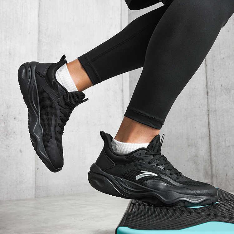 Anta Round Toe Comfortable Versatile Shock Absorbing Durable Low Top Training Shoes Men Sneaker Black 912317601-4