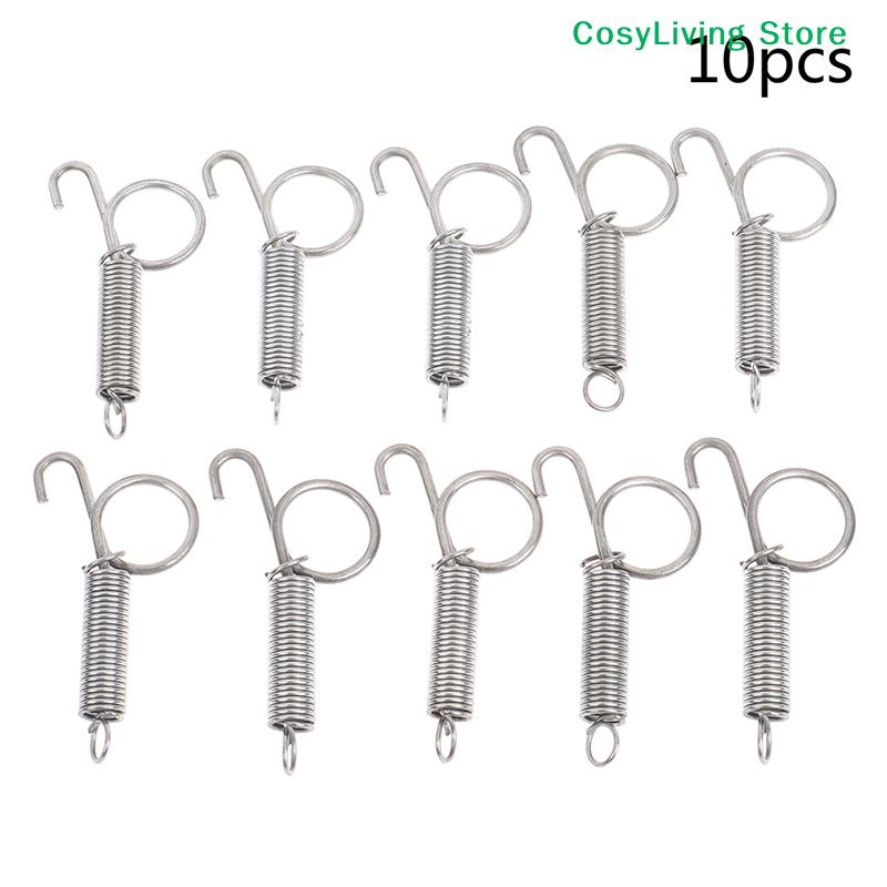 10Pcs Multipurpose Spring Lock Animal Pet Cage Latches Lock Spring Rabbit Cage Door Tension Spring With Hook