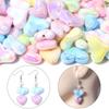 10pcs Acrylic Heart Beads Shiny Love Heart Loose Spacer Beads For Jewelry Making DIY Bracelets Necklace Earrings Phone Key Chain
