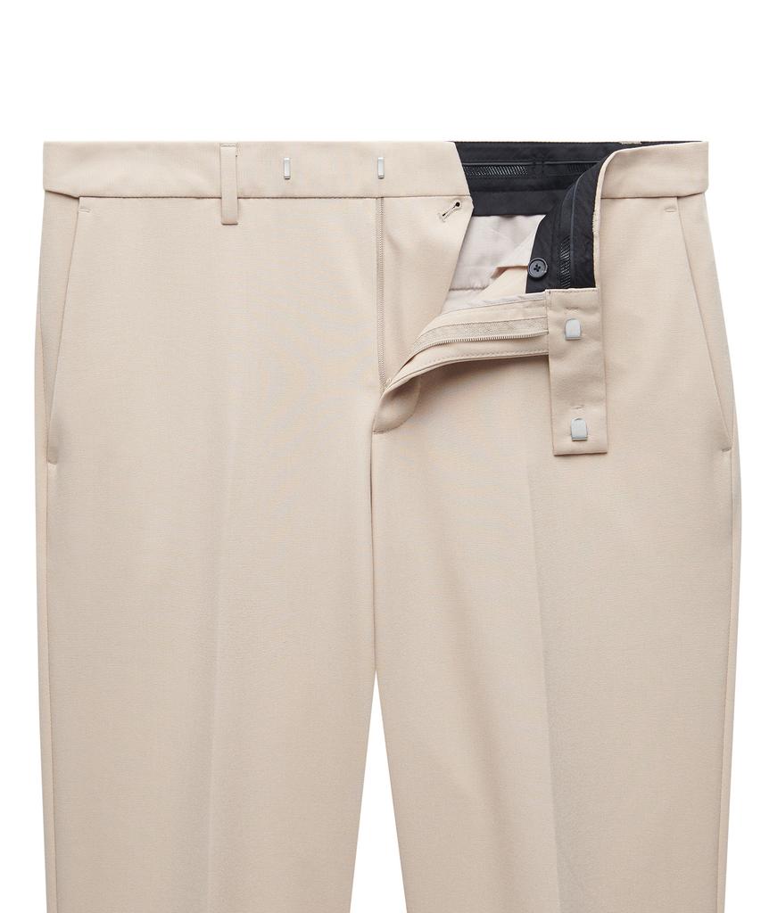 Musinsa Standard Lightweight Semi-Wide Hidden Elastic Waist Slacks [Beige]