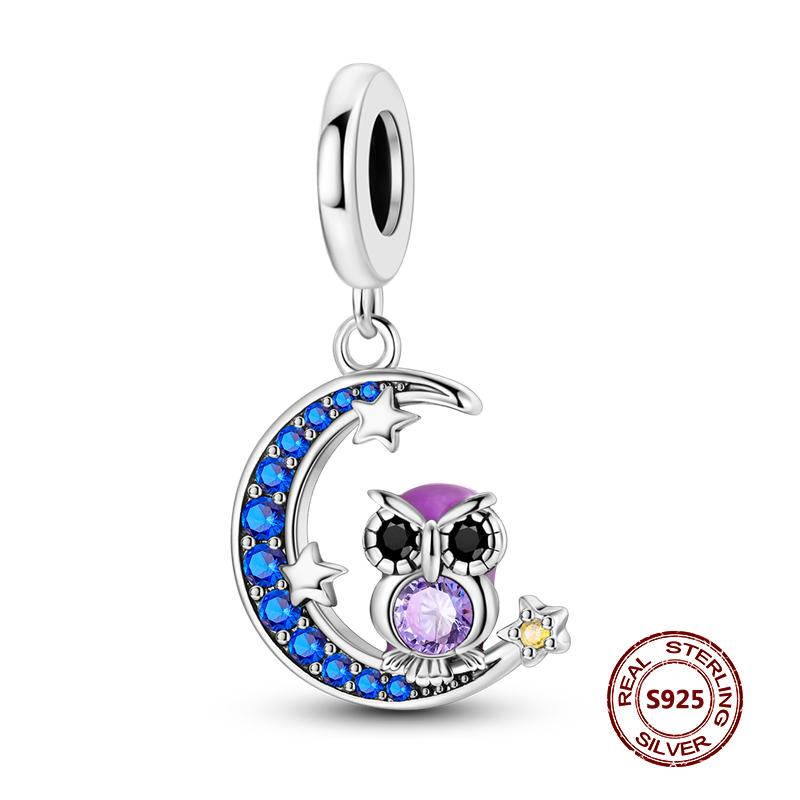 Copper Luminous Fireflyzircon Colorful Butterfly Sunflower Cat Dog Charms Beads Fit Diy Bracelets Jewelry Gift