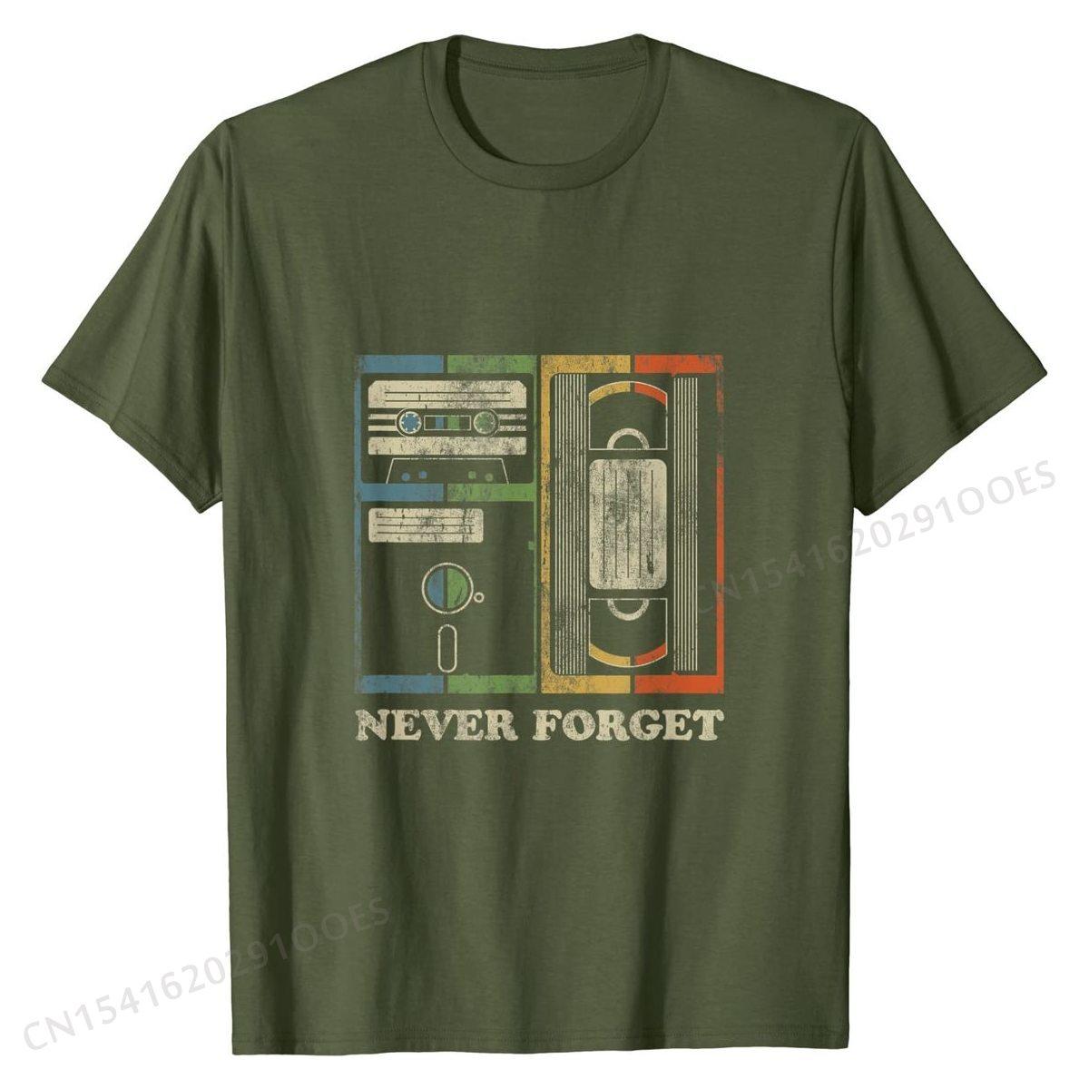 

Never Forget Retro Vintage Cool 80s 90s Funny Geeky T-Shirt Cotton Men Top T-shirts Design T Shirt Hot Sale Custom S