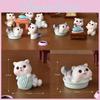 Cute Resin Craft Playful Kitten Figurines Ideal For Fairy Garden Decorations