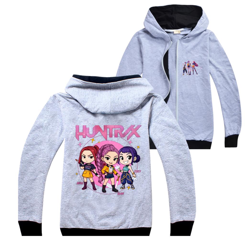 Girls Hoodies & Sweatshirts Kpop Demon Hunters Zipper Jacket Children's Hoodie