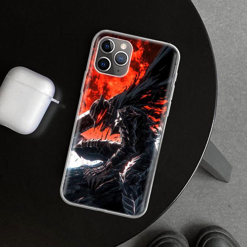 Guts B-Berserks Anime Phone Case Cover for iPhone 11 12 13 Mini 14 15 Plus 16 Pro Max 17 Air 7 8 + SE Art Customized Fundas 11 1