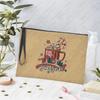 Merry Christmas Linen Storage Supplies Bags Travel Lipstick Bag Xmas Ornament Pouch Toilet Makeup Bolsas for Coffee Enthusiasts