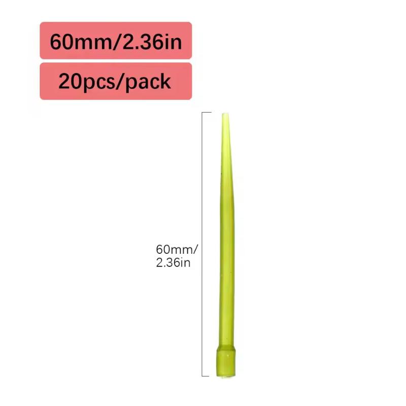 40Mm/60Mm/75Mm Long Anti-Tangle Sleeve Hair Rig Fishing Accessories For Carp Swivels Connector Terminal Fishing Tackle 20Pcs