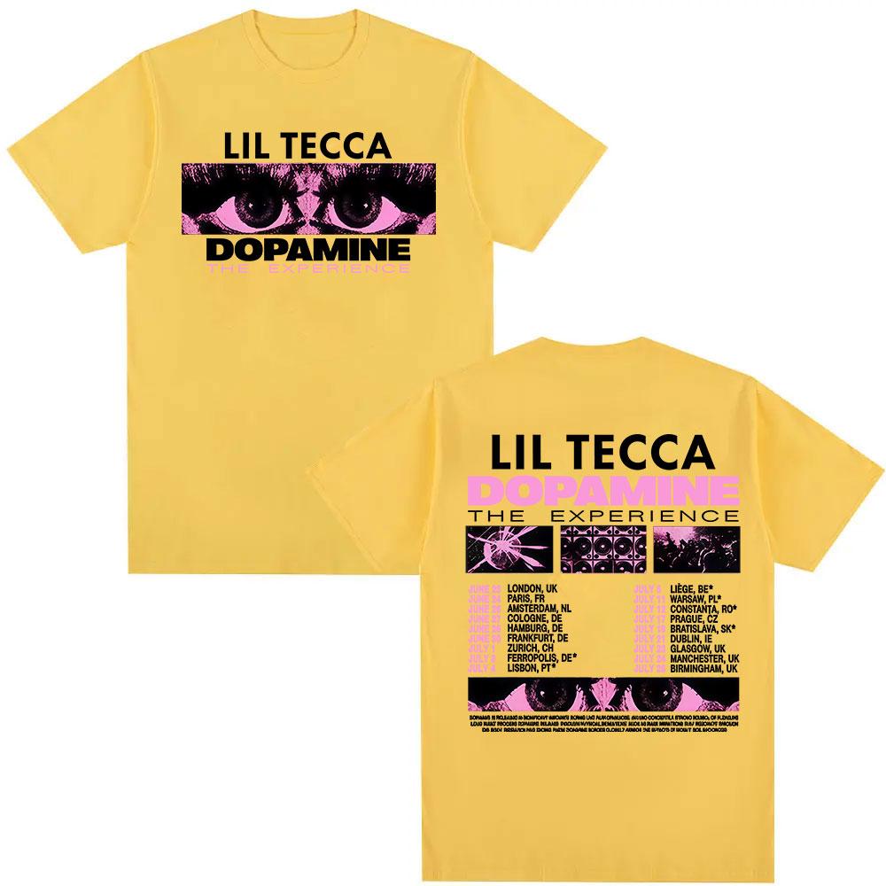 Lil Tecca Dopamne The Experience Tour 2025 Tricou Nou Bărbați Femei Retro Estetic Îmbrăcăminte Tricouri Casual Bumbac Tricouri Supradimensionate