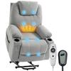 Power Lift Recliner Chair With Pocket Spring Electric Lift Chair With Wide Backrest Light Grey