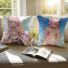 Anime Singer H-Hakui KoyorSi Pillow Case Anti-dustmite Pillowcase Invisible Zipper Silky Short Plush Sofa Cushion Cover