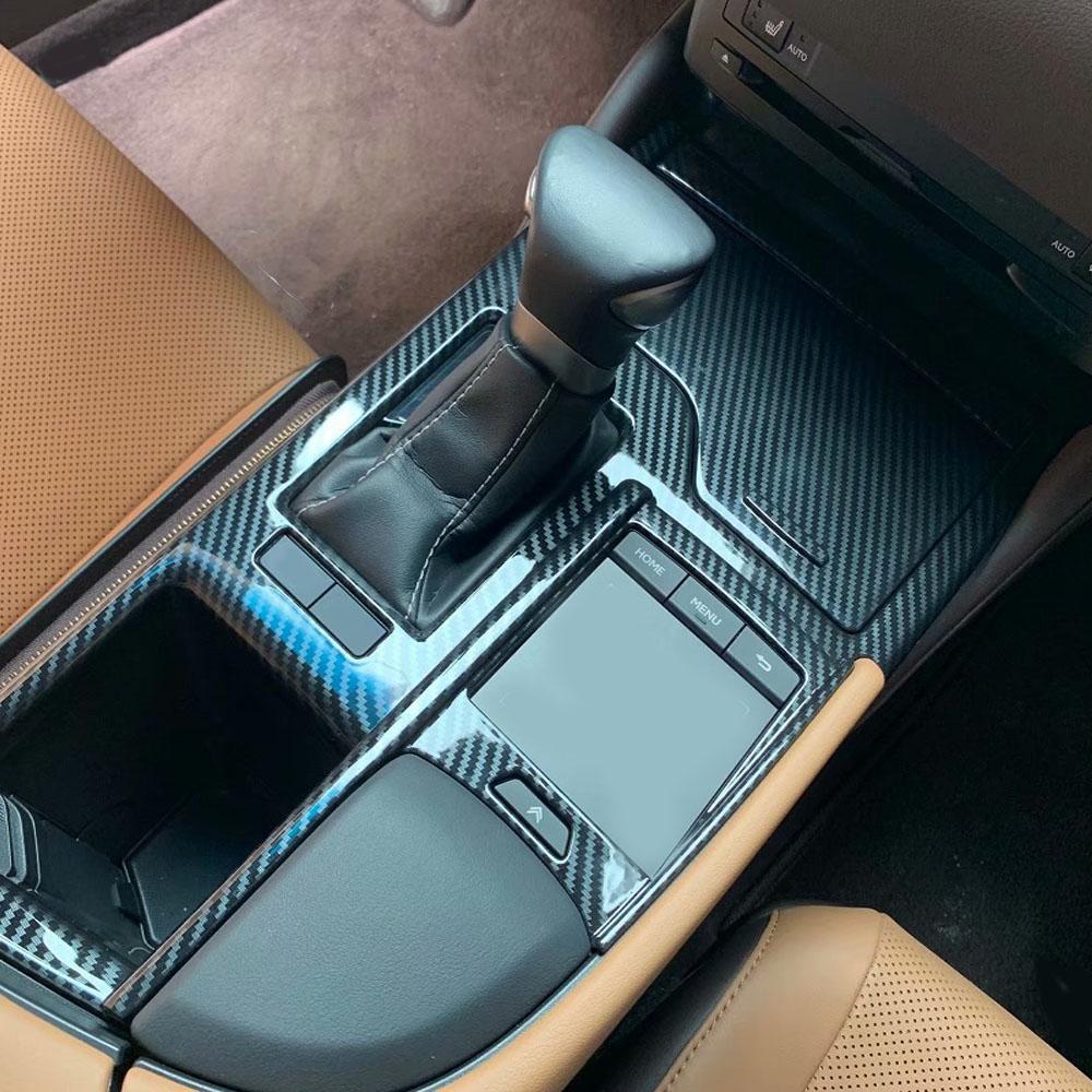 Carbon Fiber Style Gear Shift Control Panel Cover Trim For Lexus ES350 ES300H 20